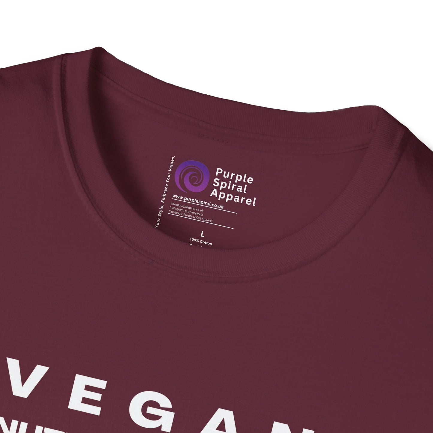 Vegan Nutrition Facts Shirt - Dark