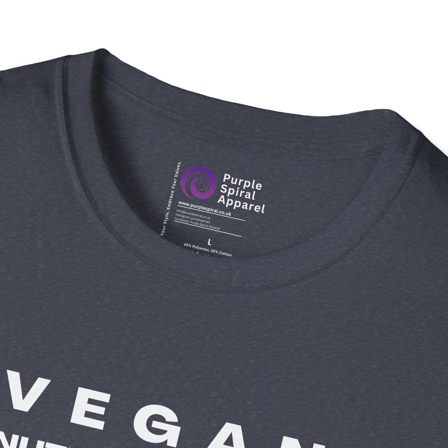 Vegan Nutrition Facts Shirt - Dark