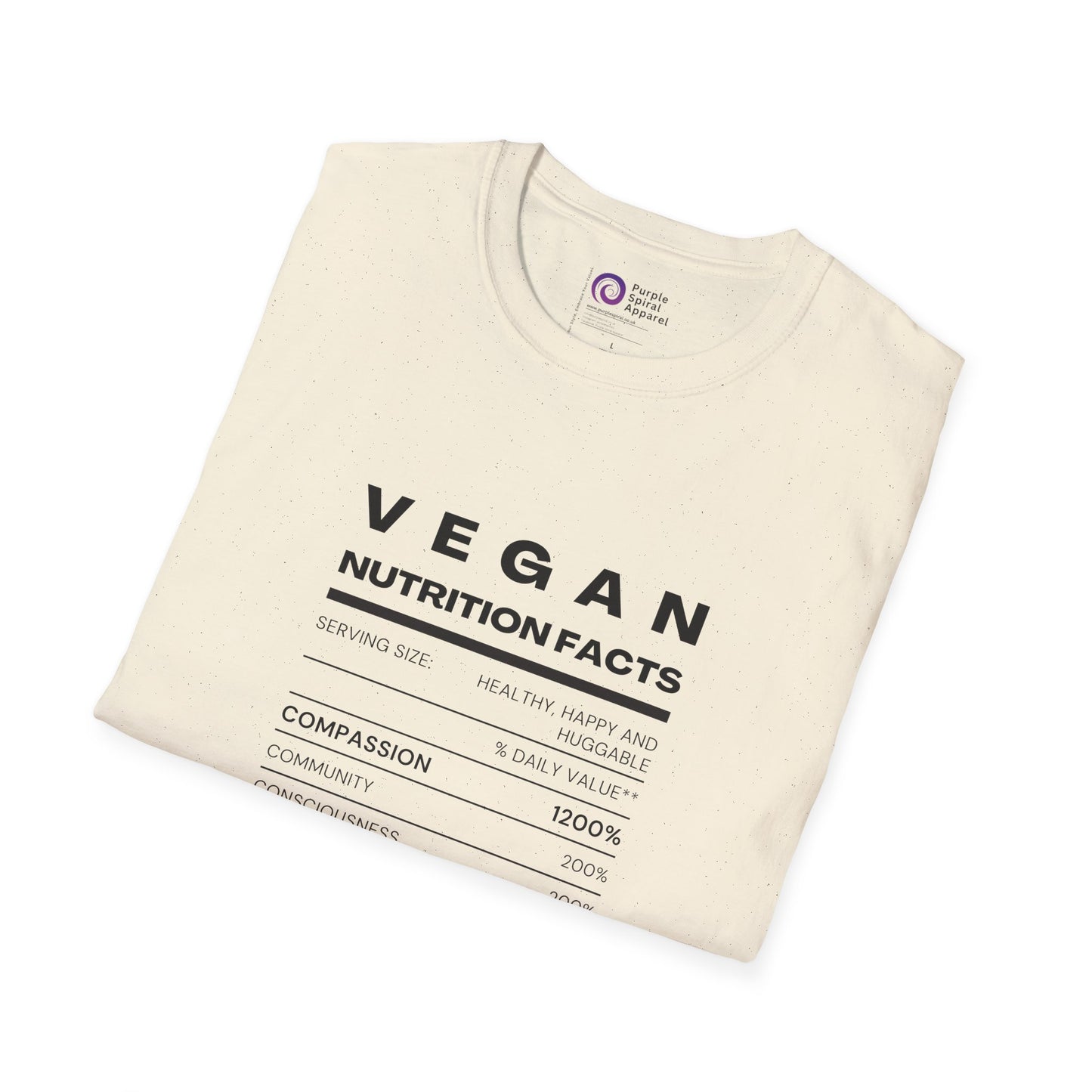 Vegan Nutrition Facts Shirt - Light