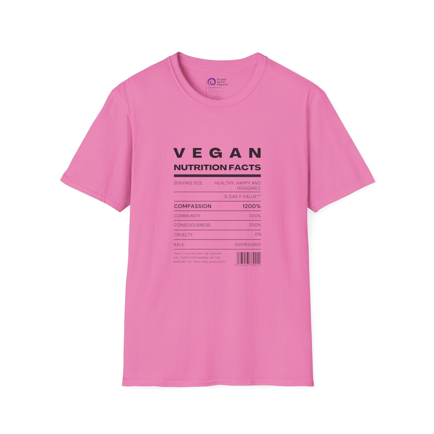 Vegan Nutrition Facts Shirt - Light