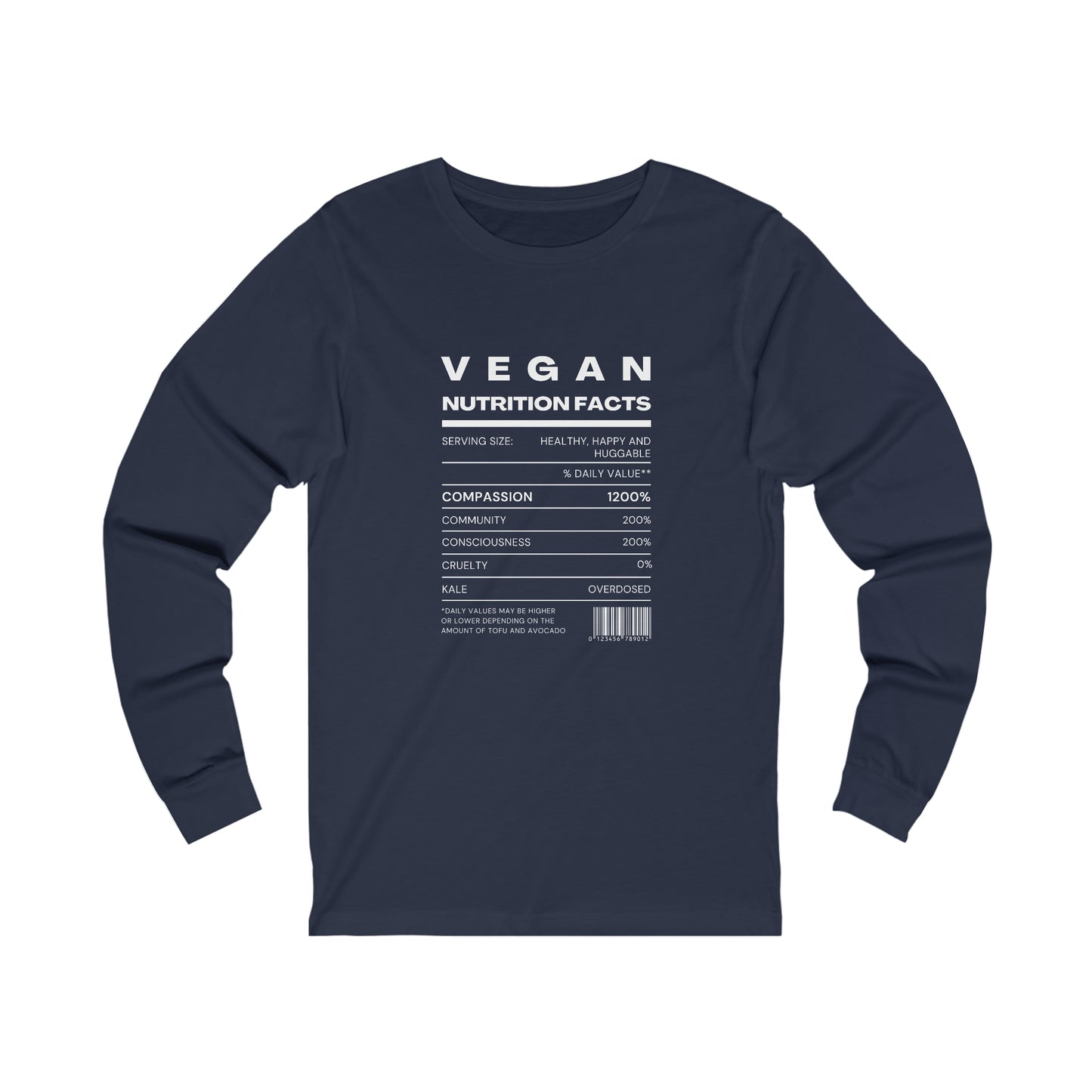 Vegan Nutrition Facts Jersey