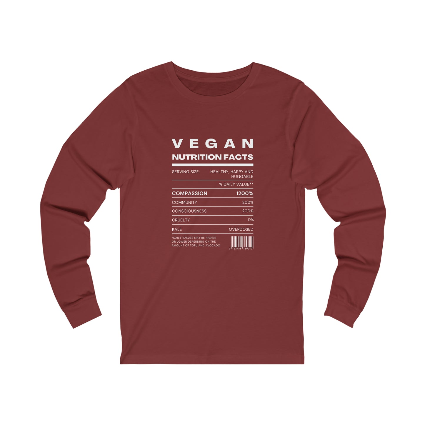 Vegan Nutrition Facts Jersey