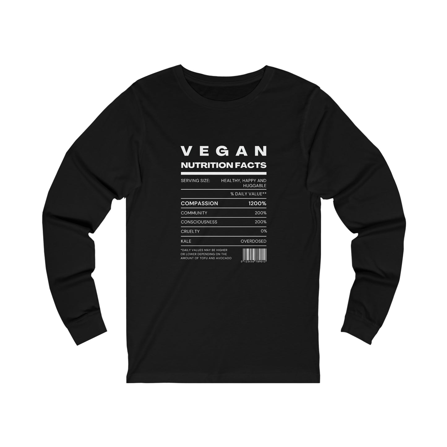 Vegan Nutrition Facts Jersey