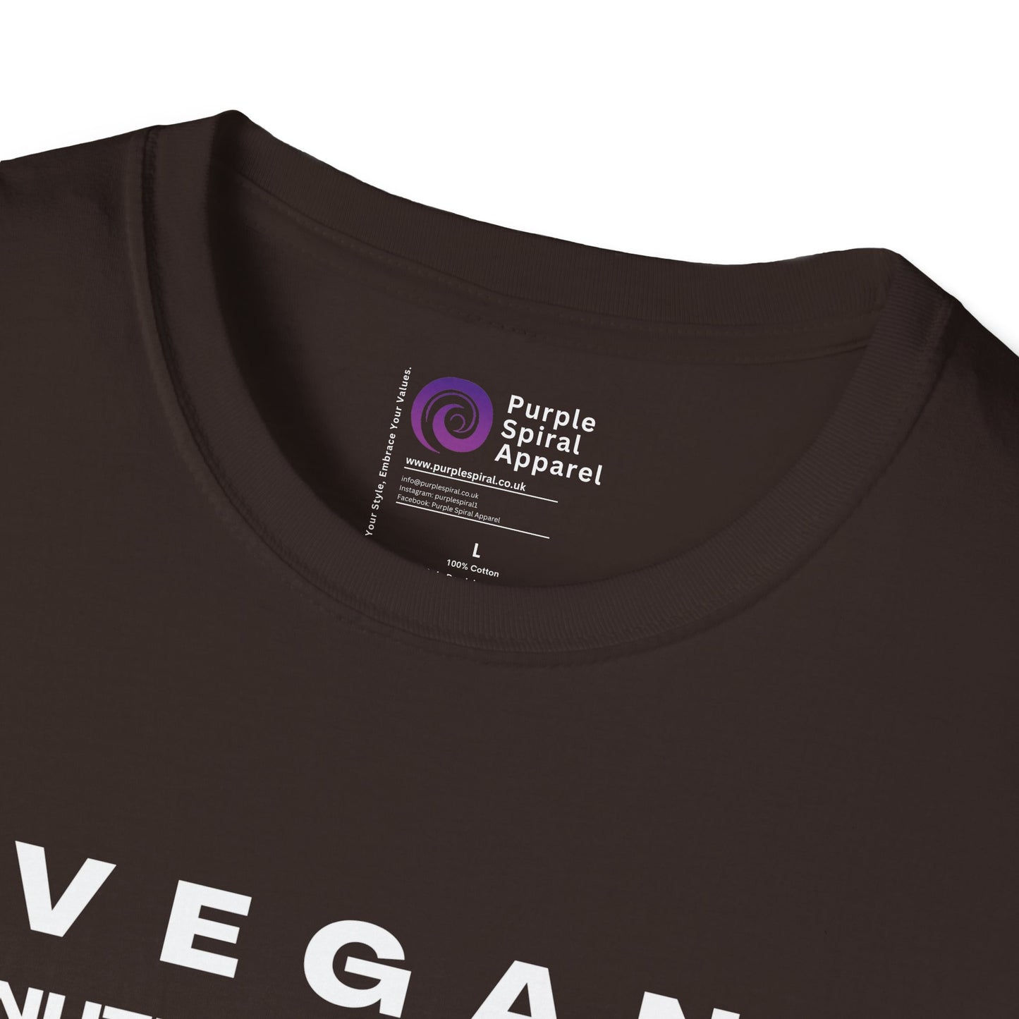 Vegan Nutrition Facts Shirt - Dark