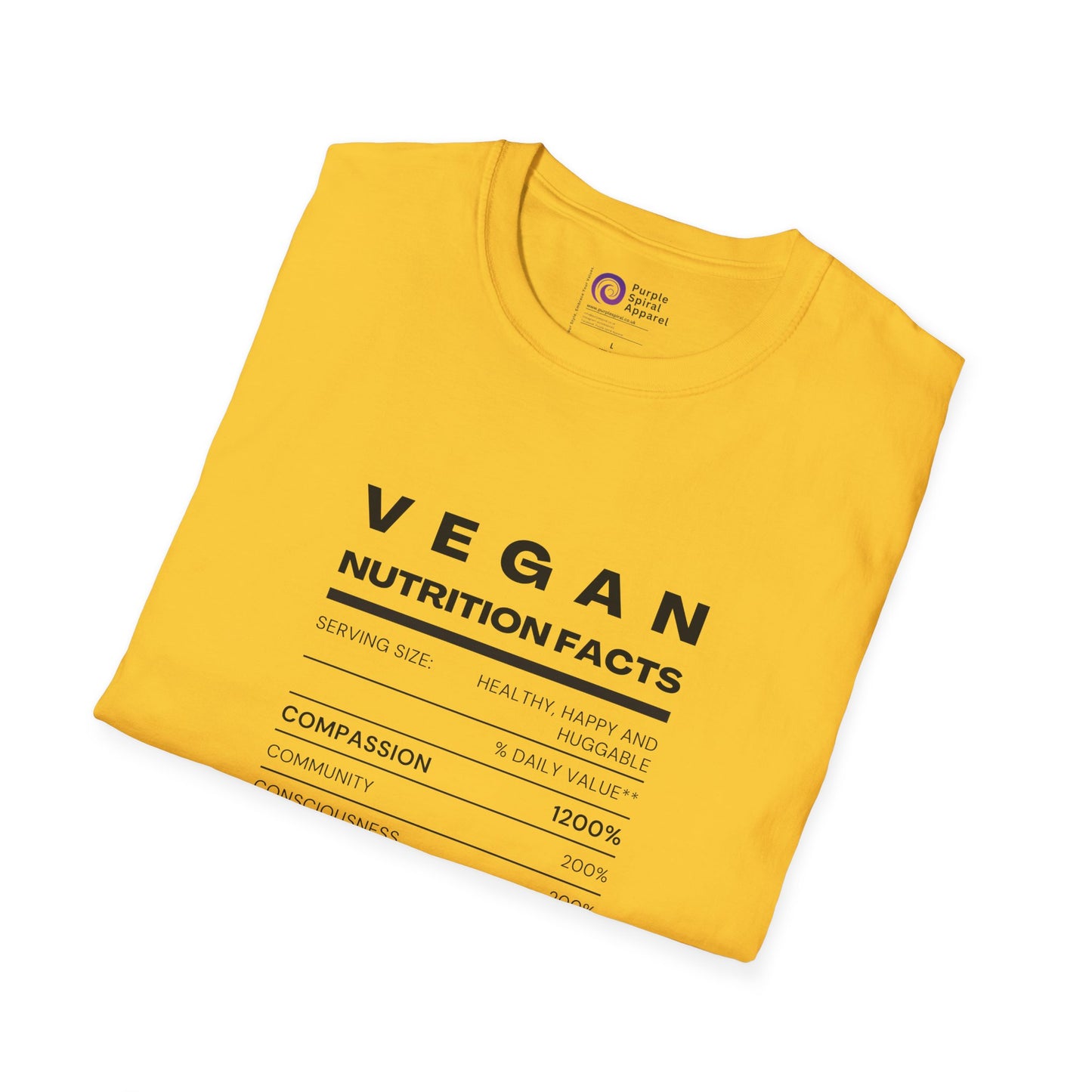 Vegan Nutrition Facts Shirt - Light