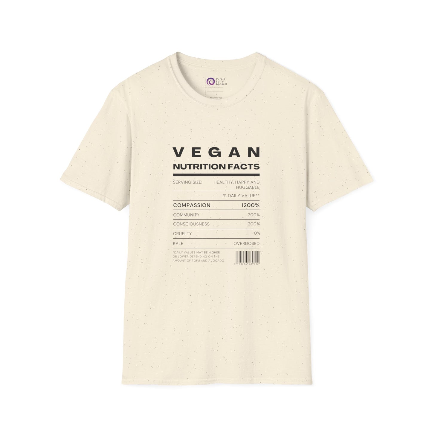 Vegan Nutrition Facts Shirt - Light