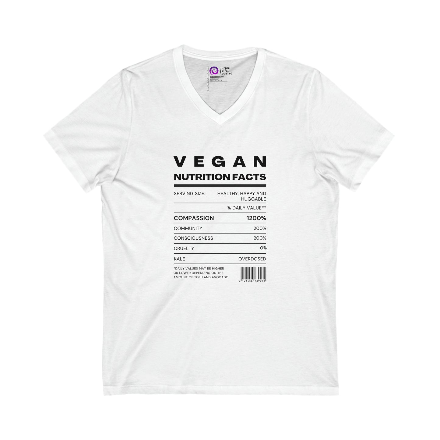 Vegan Nutrition Facts V Neck