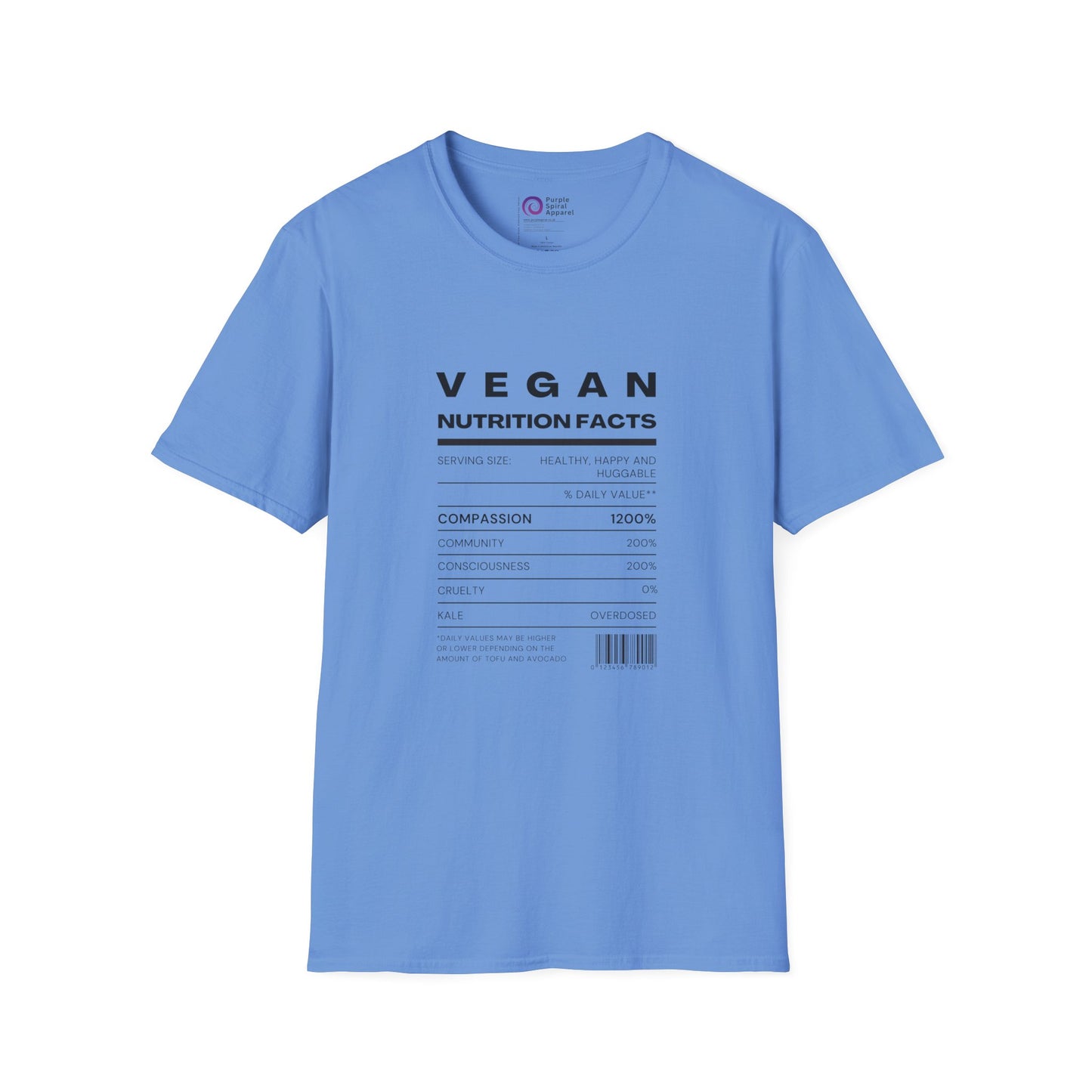Vegan Nutrition Facts Shirt - Light