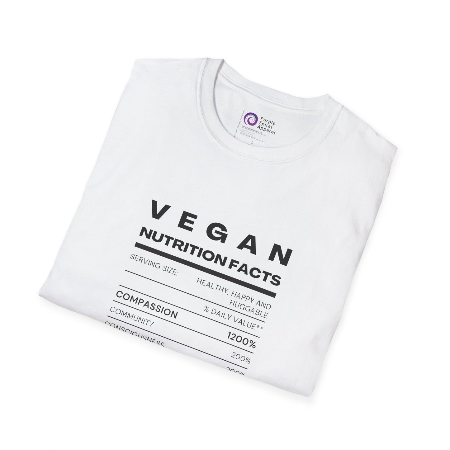 Vegan Nutrition Facts Shirt - Light