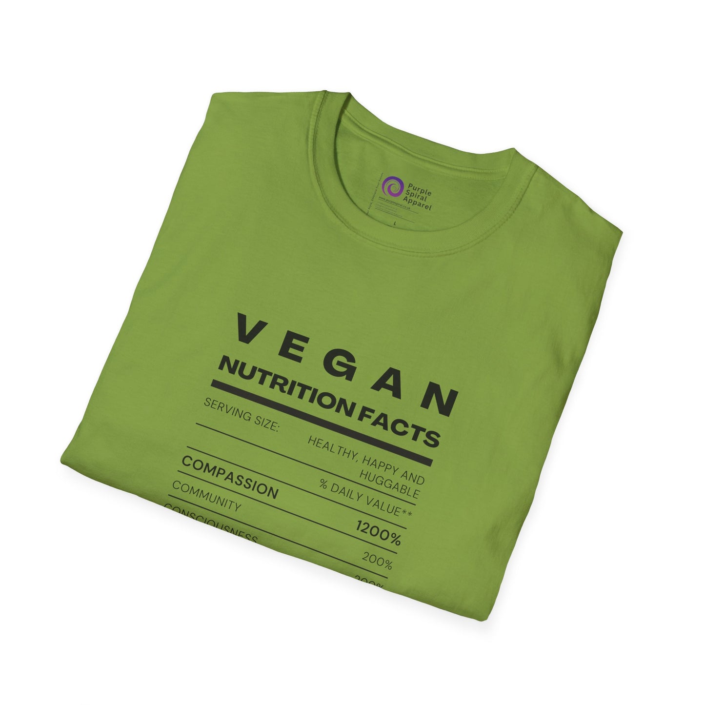 Vegan Nutrition Facts Shirt - Light