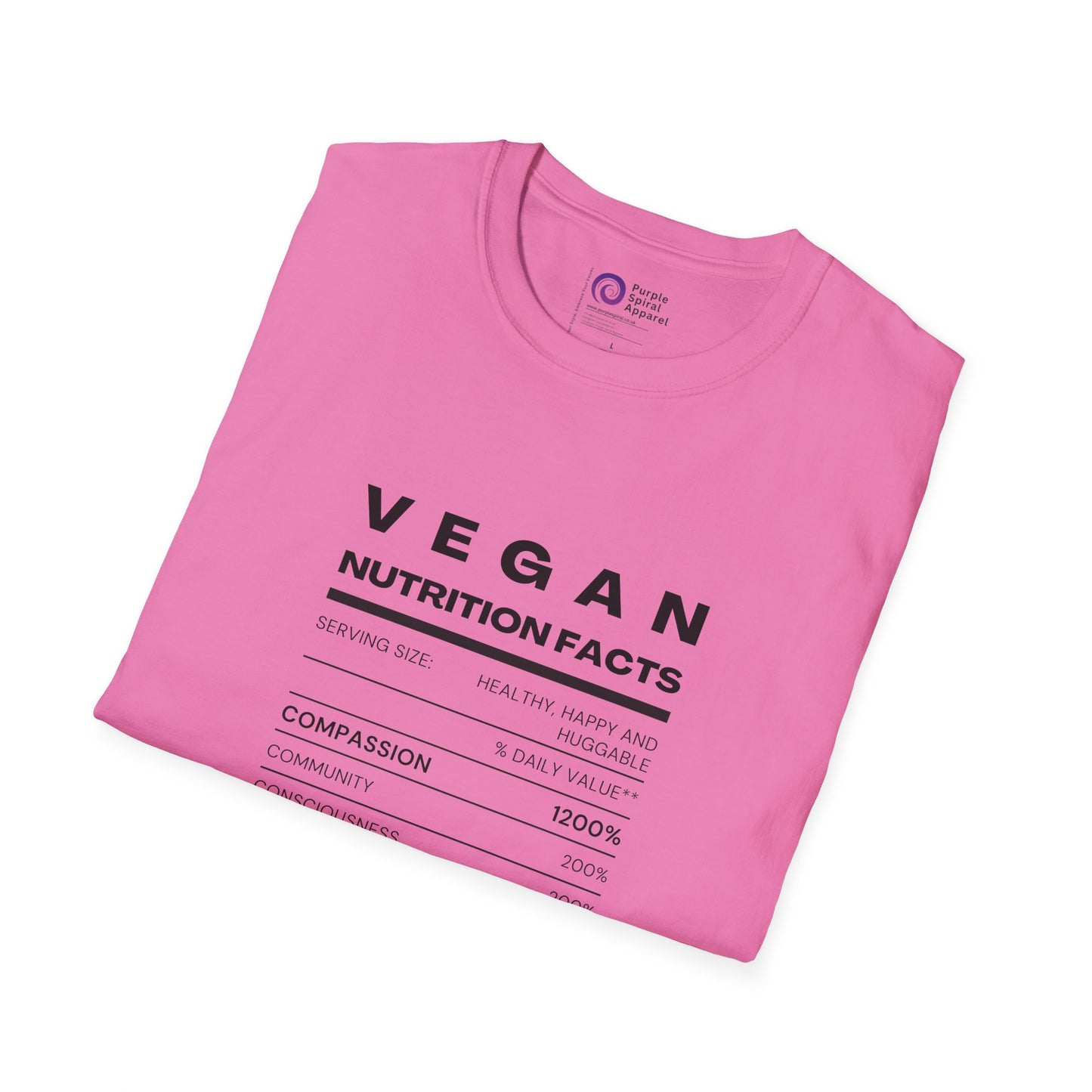 Vegan Nutrition Facts Shirt - Light