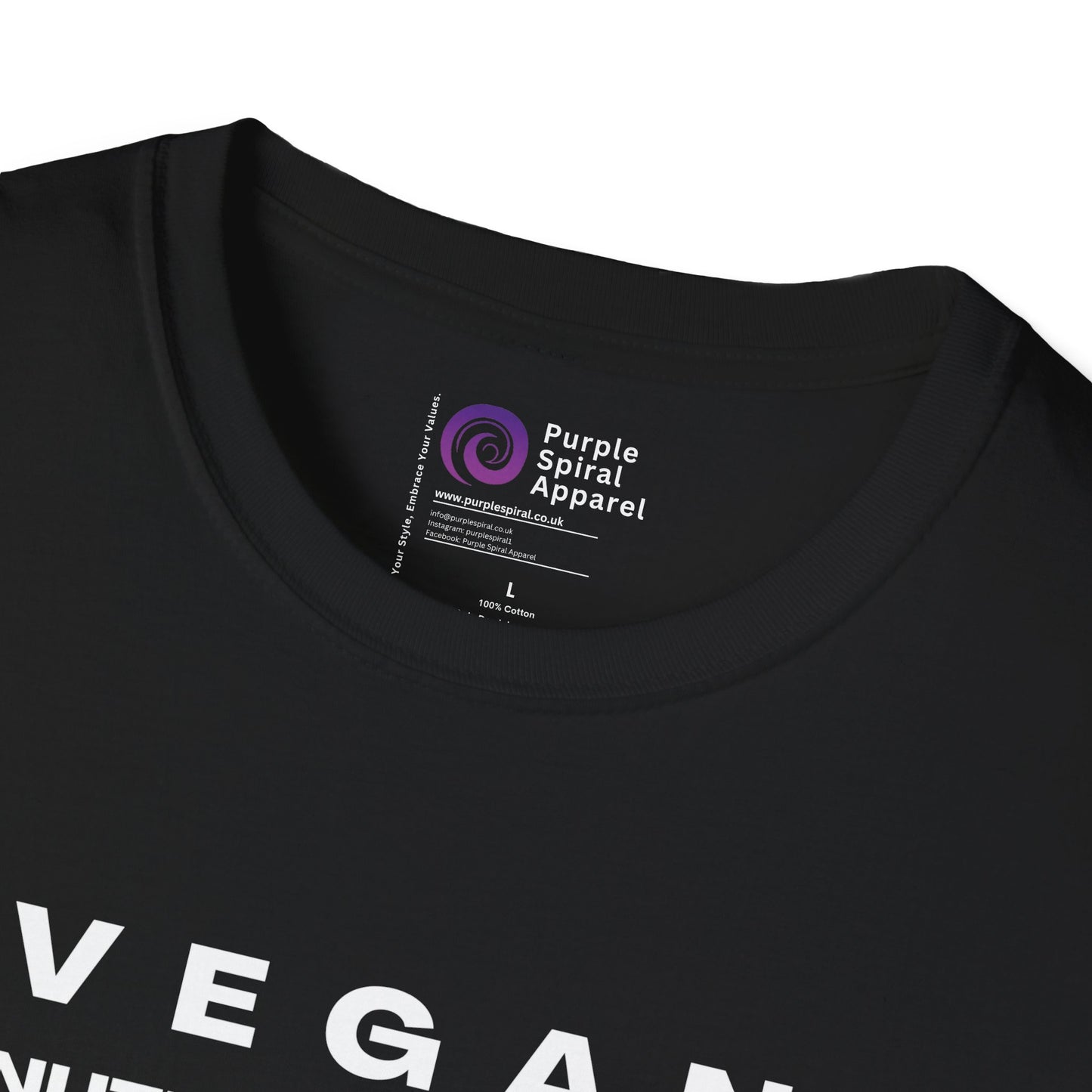 Vegan Nutrition Facts Shirt - Dark