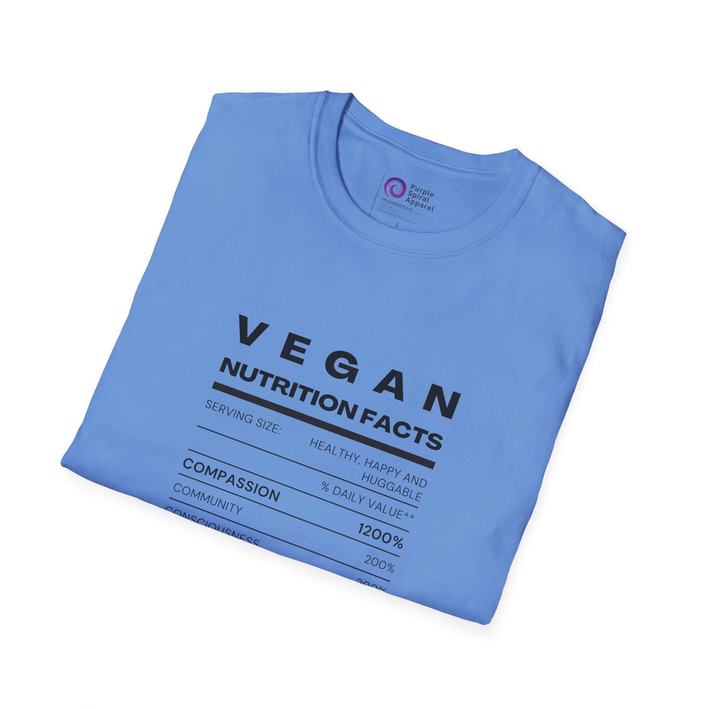 Vegan Nutrition Facts Shirt - Light