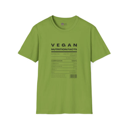 Vegan Nutrition Facts - Lighter Options [Unisex Softstyle Tee]