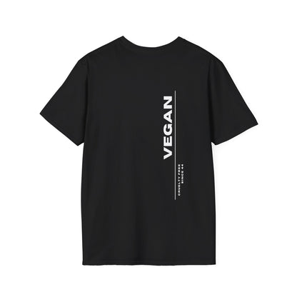 Vegan Nutrition Facts - Dark [Unisex Softstyle Tee]