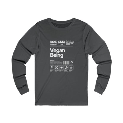 Vegan Being [Unisex Jersey Long Sleeve Tee]