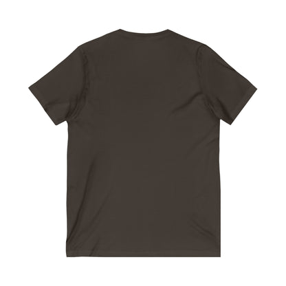 Vegan Nutrition Facts - Dark [Unisex Jersey Short Sleeve V-Neck Tee]