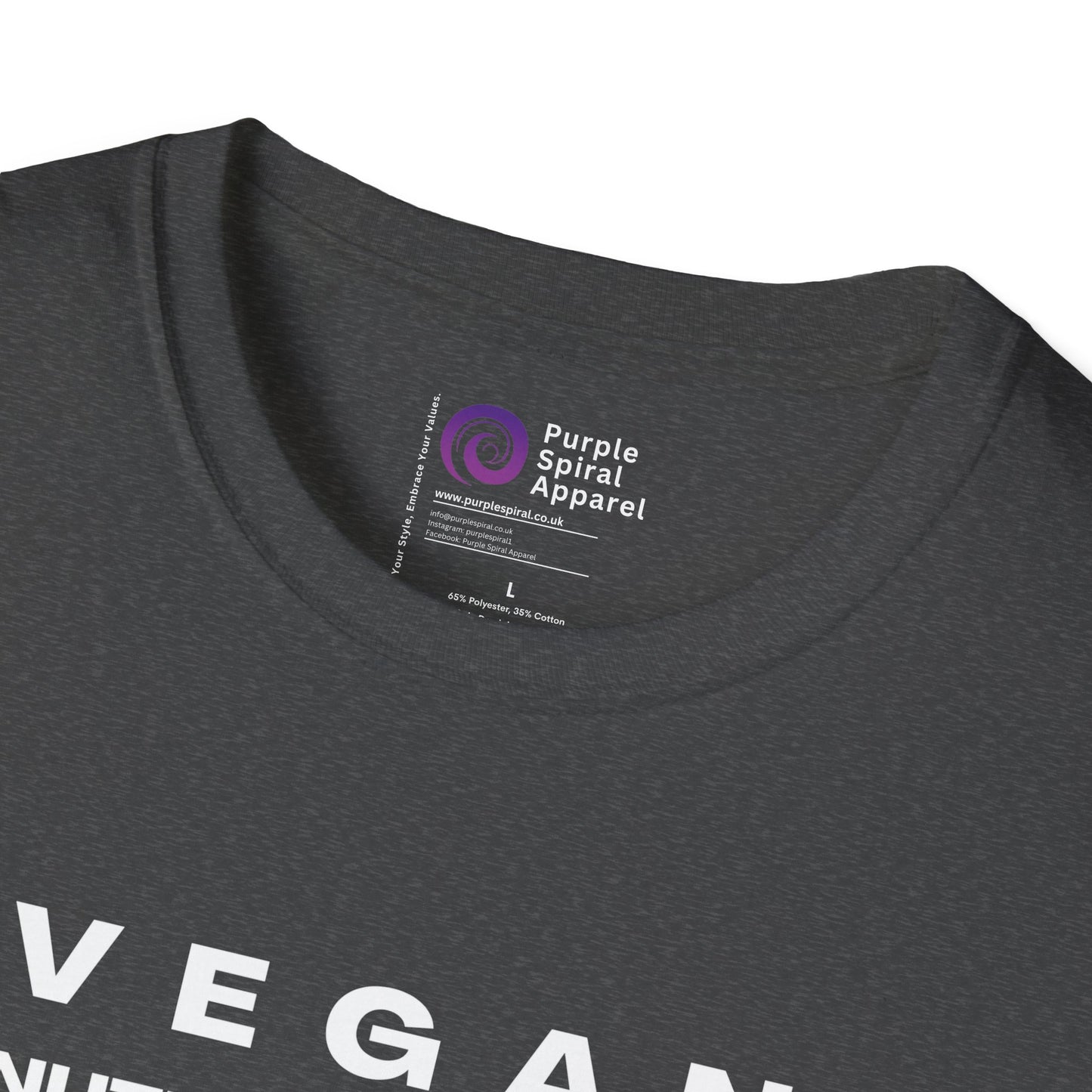 Vegan Nutrition Facts - Dark [Unisex Softstyle Tee]