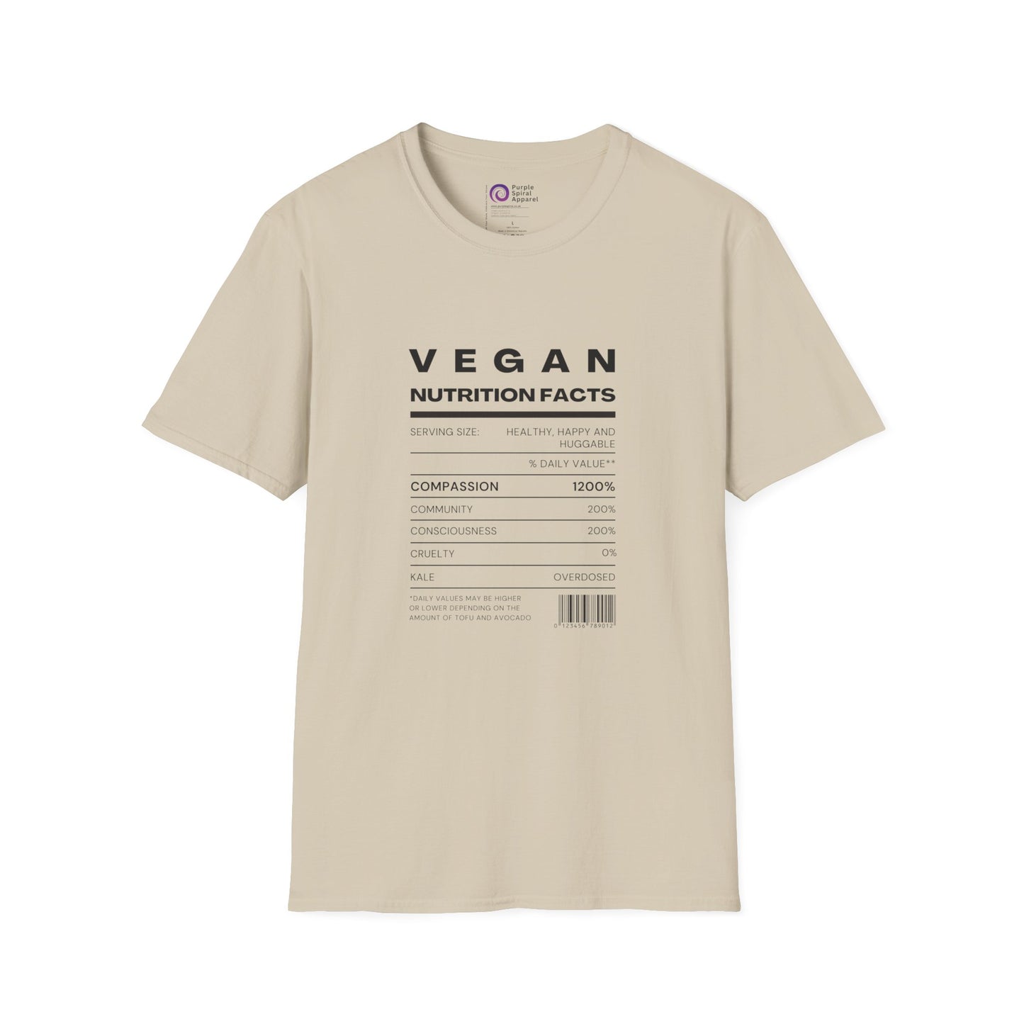 Vegan Nutrition Facts - Lighter Options [Unisex Softstyle Tee]