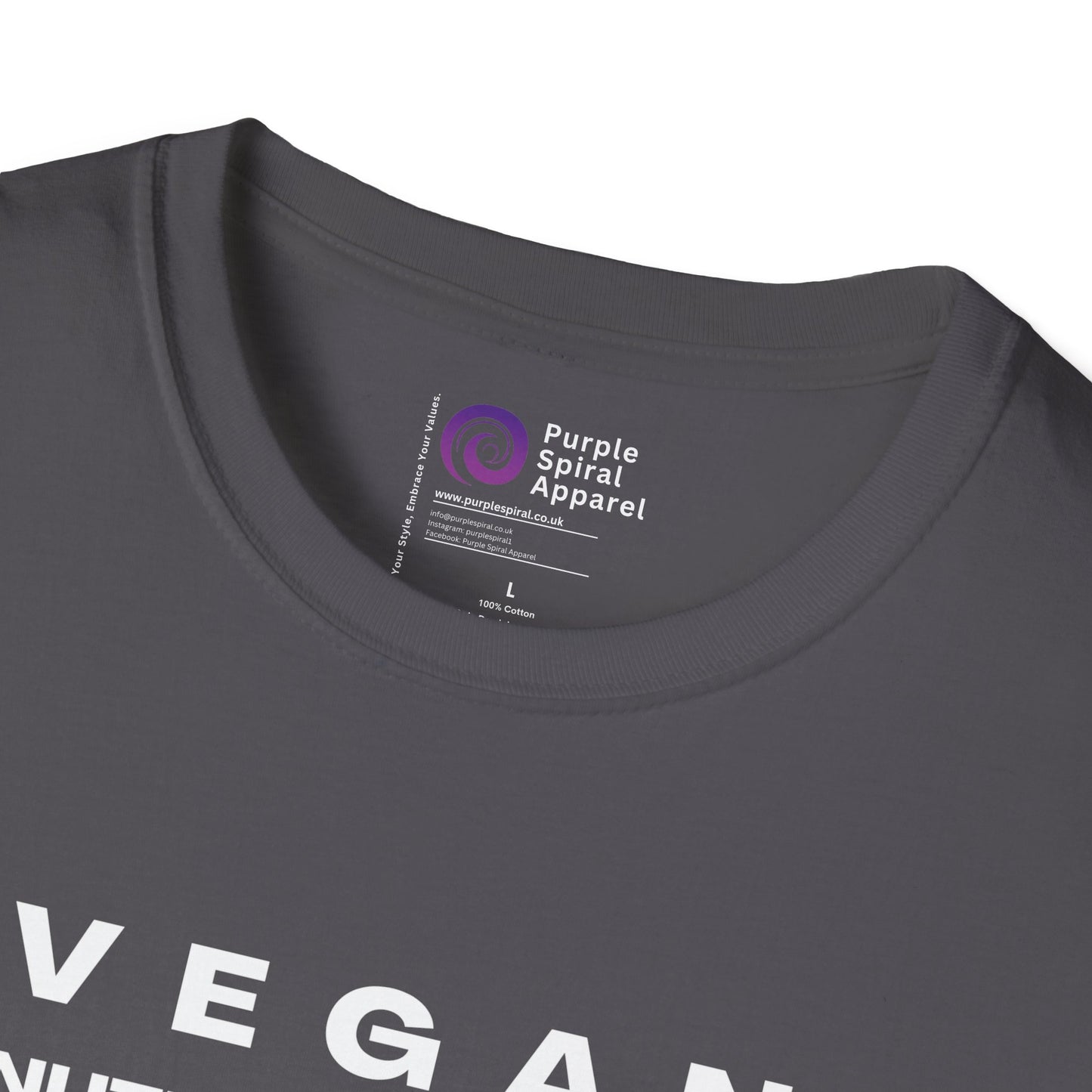 Vegan Nutrition Facts - Dark [Unisex Softstyle Tee]