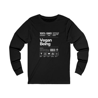 Vegan Being [Unisex Jersey Long Sleeve Tee]